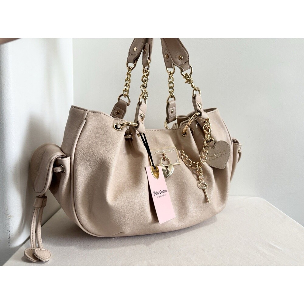 Juicy Couture Rolling On Satchel Sandstone NWT tan Beige Exclusive Y2K